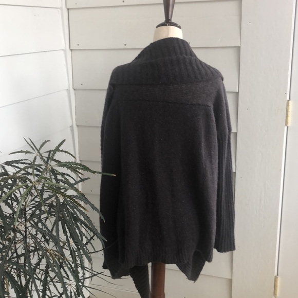 Jennifer Lopez gray asymmetrical cardigan size Small - Picture 3 of 10